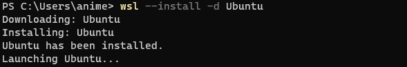 WSL Installing Ubuntu